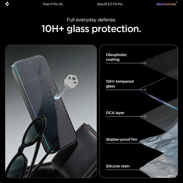 Защитное стекло Spigen Glas.tR EZ Fit Pro AC для Google Pixel 11 Pro XL Clear (2 pack) (AGL11485) - изображение 8