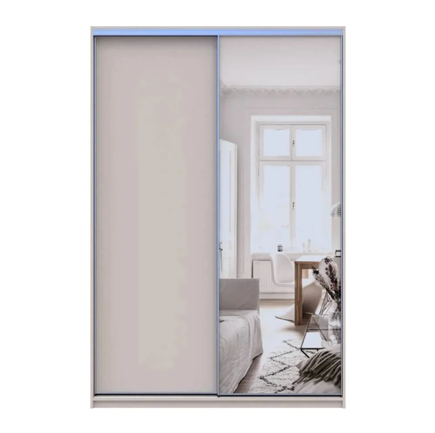 Шкаф-купе с зеркалом Doros Кашемир 150х60х225 - изображение 4