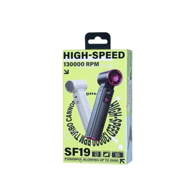 Портативный турбовентилятор REMAX High-Speed 130000 RPM Turbo Cannon Handheld Fan RS-SF19 Purple - Фото 2 Портативный турбовентилятор REMAX High-Speed 130000 RPM Turbo Cannon Handheld Fan RS-SF19 Purple - изображение 2