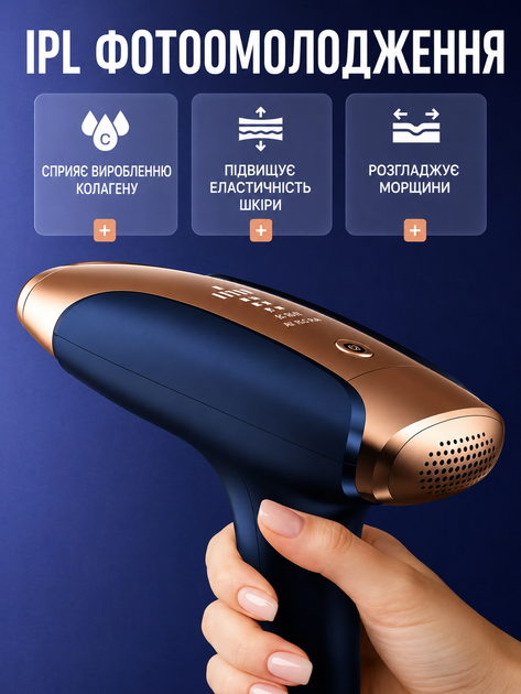 Фотоэпилятор Remelle PRO 4 3в1 со встроенным аккумулятором, с охлаждением, омоложение кожи и лечение акне - изображение 7