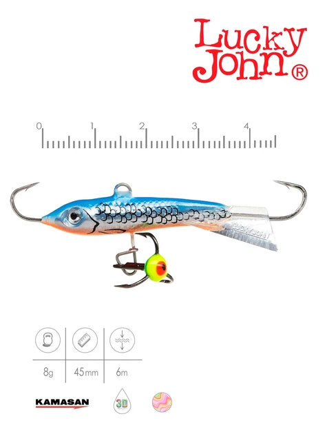 Балансир Lucky John CLASSIC 4.5 50мм 28г морозостойкий пластик 45H - изображение 2