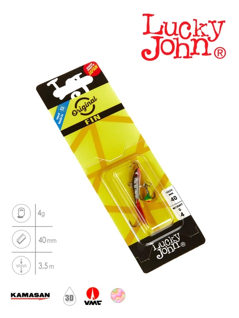 Балансир Lucky John FIN 3 40 мм морозостійкий пластик 4 г колір 12HRT - зображення 3
