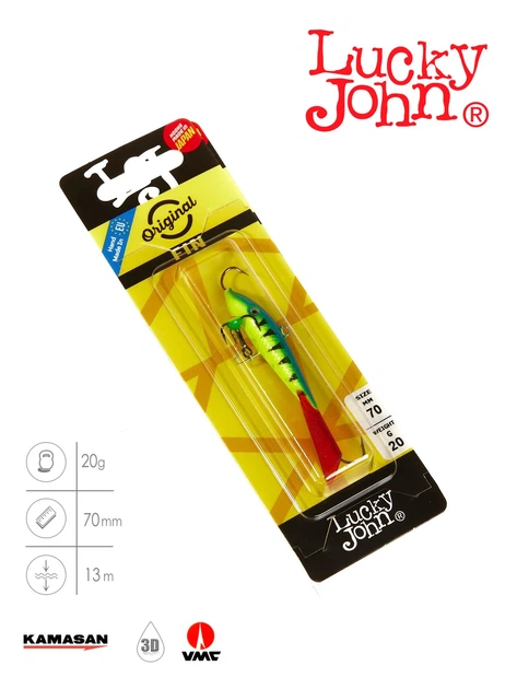 Балансир Lucky John FIN 5 70 мм 20 г морозостойкий пластик цвет 36RT - изображение 3