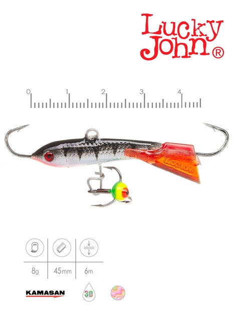 Балансир Lucky John CLASSIC 4.5 50мм 10г морозостойкий пластик цвет 12HRT - Фото 2 Балансир Lucky John CLASSIC 4.5 50мм 10г морозостойкий пластик цвет 12HRT - изображение 2