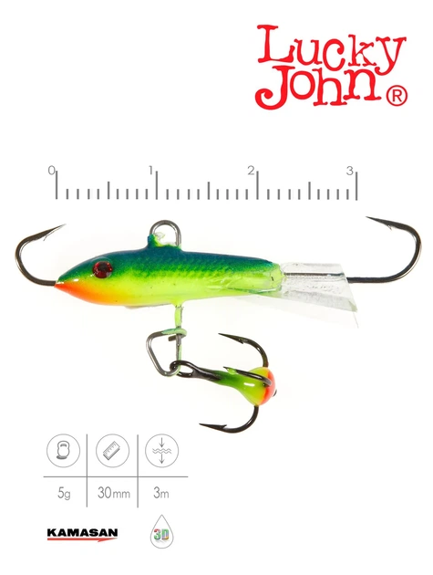 Балансир Lucky John CLASSIC 3 30 мм морозостойкий пластик цвет 29 - изображение 2