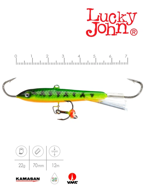 Балансир Lucky John CLASSIC 7 70мм 20г для ловли окуня судака щуки - Фото 2 Балансир Lucky John CLASSIC 7 70мм 20г для ловли окуня судака щуки - изображение 2