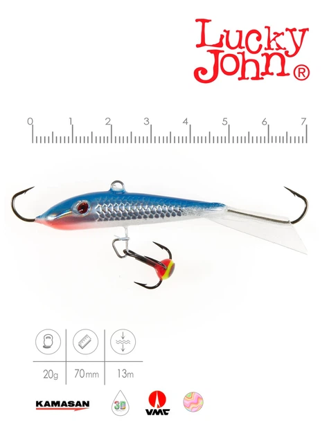 Балансир Lucky John FIN 5 70 мм 15 г морозостойкий пластик цвет 15H - Фото 2 Балансир Lucky John FIN 5 70 мм 15 г морозостойкий пластик цвет 15H - изображение 2