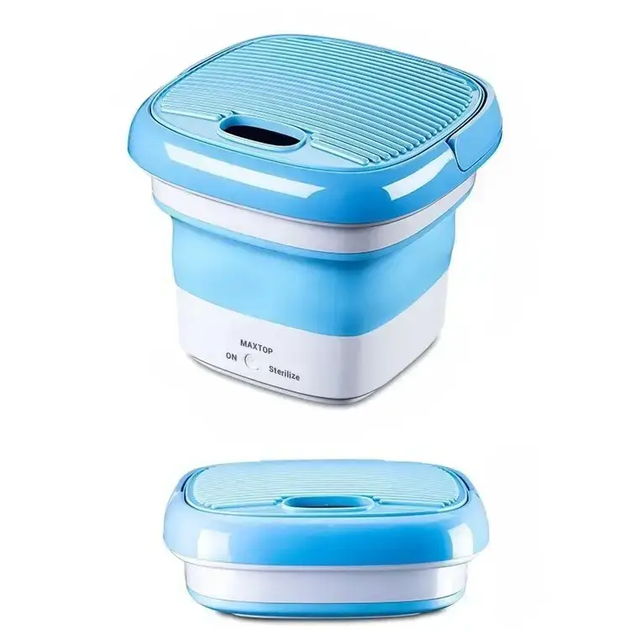 Складная стиральная машина Maxtop Silicon Washing Machine, портативная мини-машинка для стирки белья дома и в поездках - Фото 6 Складная стиральная машина Maxtop Silicon Washing Machine, портативная мини-машинка для стирки белья дома и в поездках - изображение 6