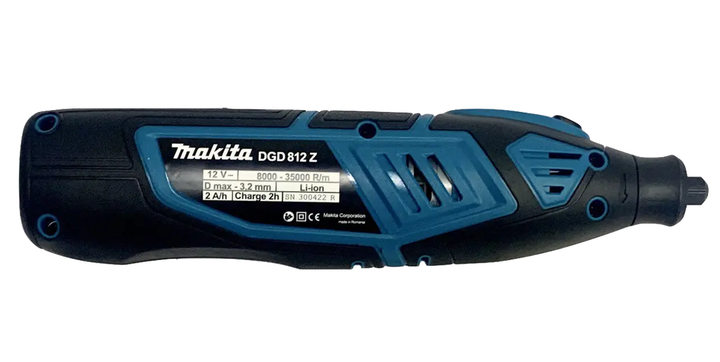 Аккумуляторный гравер Makita 12 В дремель 2000 мАч прямая шлифмашина 8000 35000 об мин цанга 3.2 мм 5 скоростей для гравировки шлифовки полировки фрезерования сверления со 100 насадками кейсом - изображение 6
