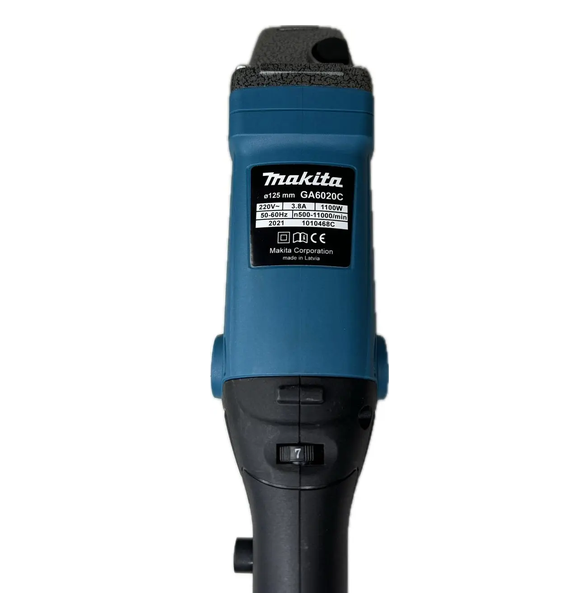Болгарка Makita GA6020C 1100 Вт угловая шлифовальная машина 125 мм УШМ сетевая 220 В 3000 11000 об мин с регулировкой скорости шпинделем M14 муфтой SJS блокировкой защитой от повторного включения для резки зачистки шлифовки металла пластика камня - изображение 9