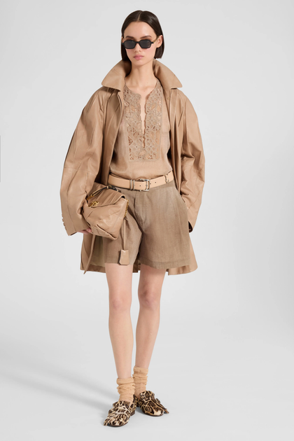 Костюм жіночий Ermanno Scervino лляний S Бежевий - Фото 1 Костюм жіночий Ermanno Scervino лляний S Бежевий - изображение 1