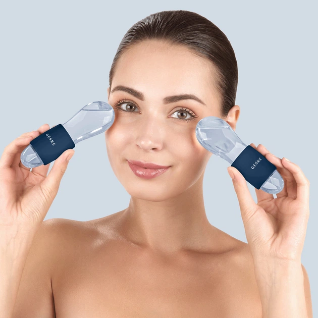 Набір масажерів для очей та обличчя GESKE Cool & Warm Duo Eye Massager 7 в 1 кріосфери з боросилікатного скла для охолодження та нагрівання шкіри зменшення набряків і темних кіл Синій - Фото 4 Набір масажерів для очей та обличчя GESKE Cool & Warm Duo Eye Massager 7 в 1 кріосфери з боросилікатного скла для охолодження та нагрівання шкіри зменшення набряків і темних кіл Синій - изображение 4