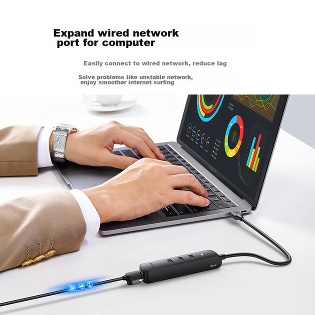 Мережевий адаптер Ugreen 20984 / USB / Ethernet 10/100 Мбіт/с / Black - Фото 3 Мережевий адаптер Ugreen 20984 / USB / Ethernet 10/100 Мбіт/с / Black - зображення 3