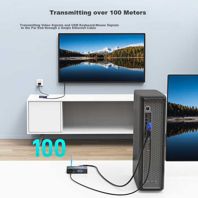 Удлинитель сигнала MT-Viki MT-EVK100 VGA, 100 м - изображение 7