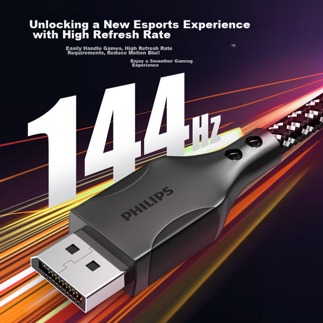 Кабель Philips DisplayPort - DisplayPort 1.4 8K 4K 144 Гц 3 м (SWR3139B/93) - изображение 3