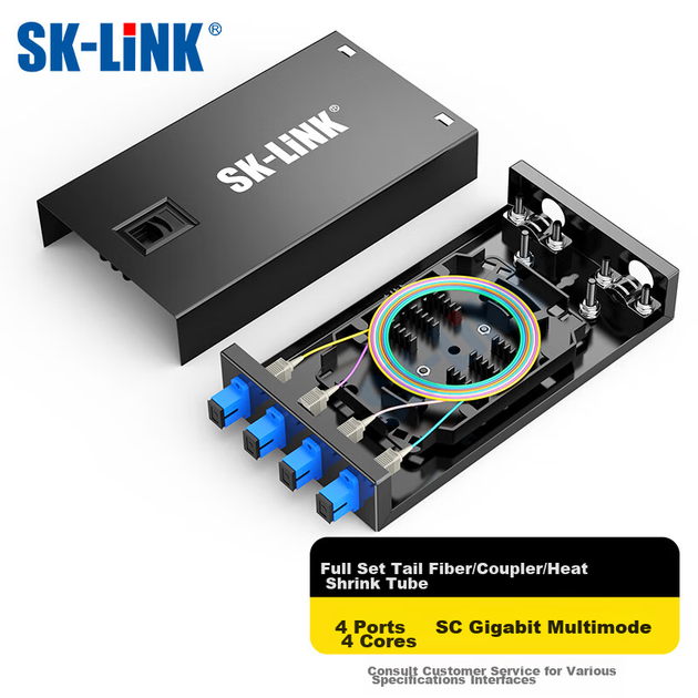 Крос-панель SK-LINK SK-GXH4MM оптична настільна на 4 порти SC - Фото 2 Крос-панель SK-LINK SK-GXH4MM оптична настільна на 4 порти SC - зображення 2
