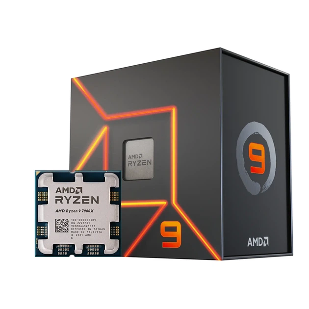 Процессор AMD Ryzen 9 7900X (12C/24T, 4.7-5GHz,76MB,170W,AM5) BOX - Фото 1 Процессор AMD Ryzen 9 7900X (12C/24T, 4.7-5GHz,76MB,170W,AM5) BOX - изображение 1