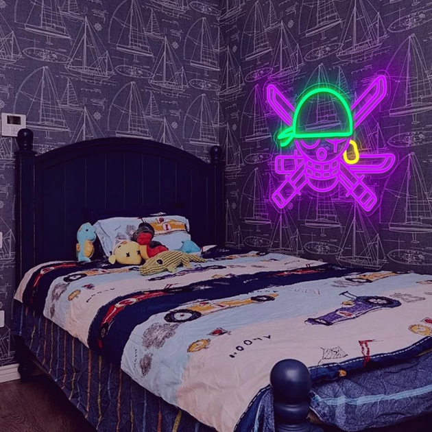 Неоновий знак PILOYINDE Аніме 35×31 см, LED неонова лампа на стіну, USB, декор спальні, кімнати, вечірки, подарунок - зображення 6