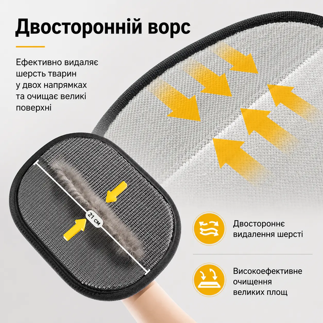 Перчатка для удаления шерсти животных, многоразовая щетка-перчатка для кошек и собак TH-24 - изображение 4