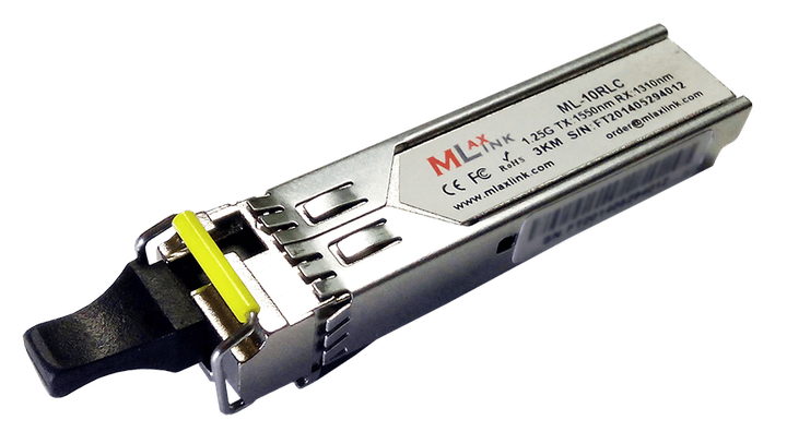 Модуль MlaxLink оптичний одноволоконний SFP-WDM-03 км-1550/1310 нм-1,25 Гб/с LC(ML-10RLC) - Фото 1 Модуль MlaxLink оптичний одноволоконний SFP-WDM-03 км-1550/1310 нм-1,25 Гб/с LC(ML-10RLC) - зображення 1