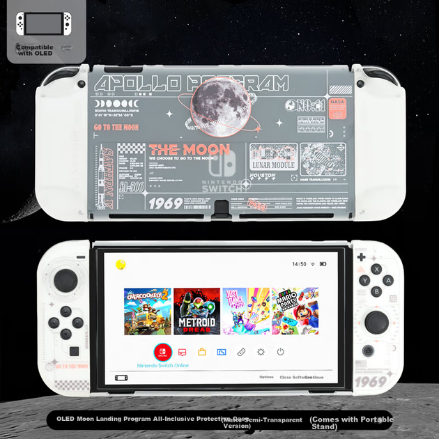 Защитный чехол Jixiang для Nintendo Switch OLED ударопрочный Transparent - Фото 6 Защитный чехол Jixiang для Nintendo Switch OLED ударопрочный Transparent - изображение 6