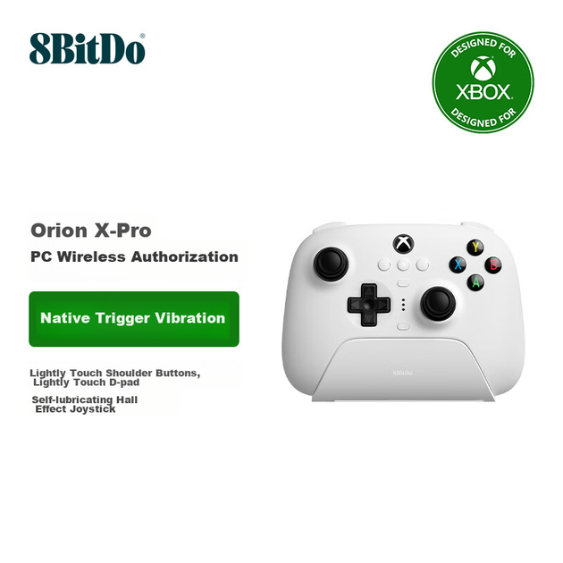 Бездротовий геймпад 8BitDo Orion X-Pro PC/Mac/Xbox One/Xbox Series X/S Ice White - Фото 2 Бездротовий геймпад 8BitDo Orion X-Pro PC/Mac/Xbox One/Xbox Series X/S Ice White - зображення 2