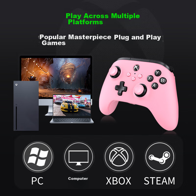 Проводной геймпад PowerA PC/Xbox One Pink (LBX-1573C) - Фото 6 Проводной геймпад PowerA PC/Xbox One Pink (LBX-1573C) - изображение 6