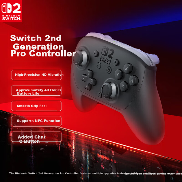 Контроллер Nintendo Switch Pro 2 поколения Bluetooth, черный - Фото 8 Контроллер Nintendo Switch Pro 2 поколения Bluetooth, черный - изображение 8