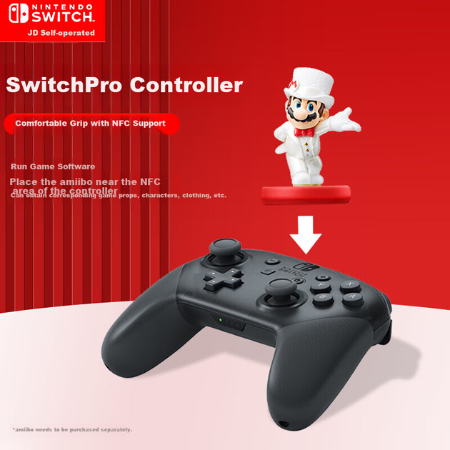 Беспроводной геймпад Nintendo Switch Pro Controller Black (HAC-A-FSSKA), японская версия - Фото 4 Беспроводной геймпад Nintendo Switch Pro Controller Black (HAC-A-FSSKA), японская версия - изображение 4