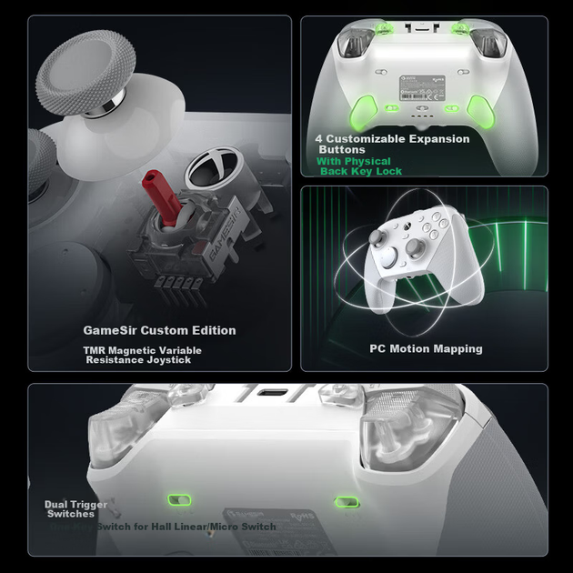 Бездротовий геймпад GameSir G7 Pro PC/Xbox Series X/S/Android Polar White - Фото 3 Бездротовий геймпад GameSir G7 Pro PC/Xbox Series X/S/Android Polar White - зображення 3