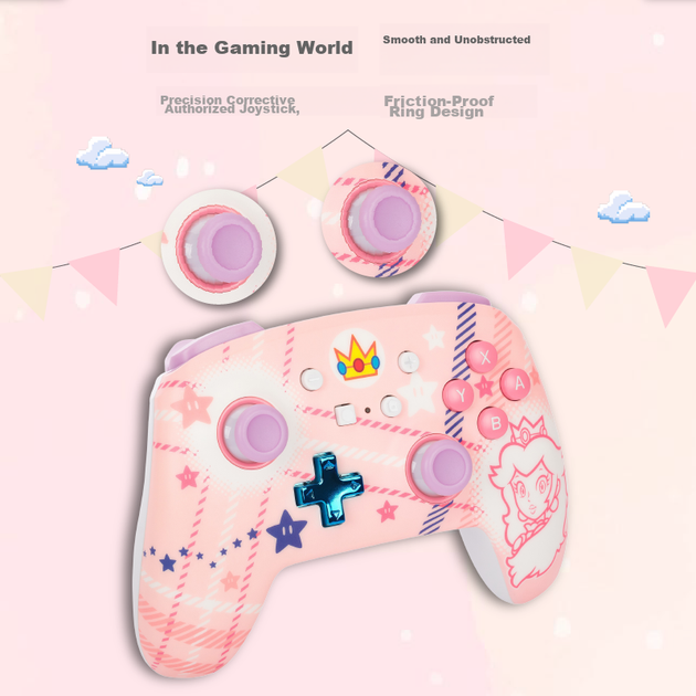 Беспроводной геймпад PowerA Princess Peach Nintendo Switch/Nintendo Switch 2 (NSGP0255-01) - изображение 4