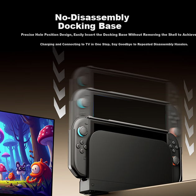 Чехол Jemdo для Nintendo Switch 2 Transparent, со съемными рукоятками - Фото 4 Чехол Jemdo для Nintendo Switch 2 Transparent, со съемными рукоятками - изображение 4
