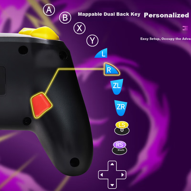 Беспроводной геймпад PowerA Pikachu vs Gengar Nintendo Switch/Nintendo Switch 2 (NSGP0420-01) - изображение 7
