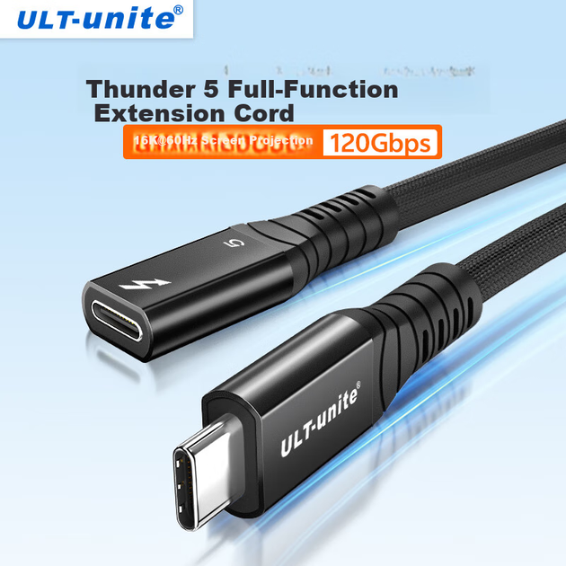 Удлинитель Ult-Unite Thunderbolt 5 папа-мама 120 Гбит/с 0.8 м - изображение 3