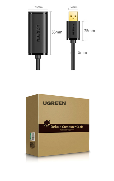 Удлинитель Ugreen US121 USB 2.0 AM - AF 10 м (10321) - изображение 10