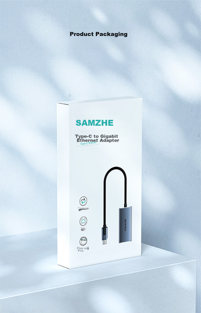 Сетевой адаптер SAMZHE HWK01 / USB Type-C / Gigabit Ethernet / Gold - изображение 12