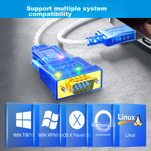 Адаптер Dtech DT-5011 USB Type A - RS-232 USB 2.0 2 м - изображение 5
