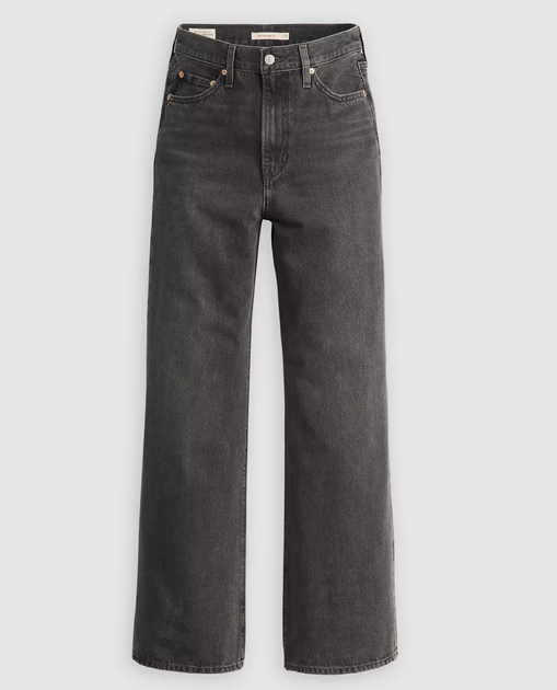 Женские джинсы Levi's Ribcage Wide Leg W25 L32 черные, высокие, широкие - изображение 7