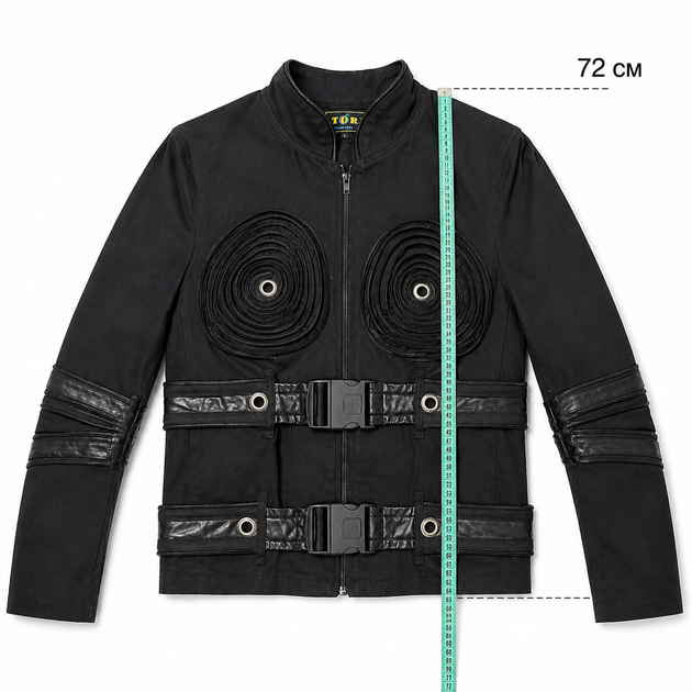 Мужская куртка ANDRE в стиле Cyberpunk / Techwear - Черная, Размер L (Водотталкивающая) - изображение 3