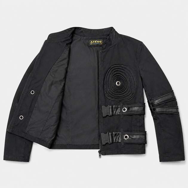 Мужская куртка ANDRE в стиле Cyberpunk / Techwear - Черная, Размер L (Водотталкивающая) - изображение 5