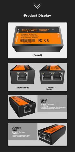 Усилитель PoE KeepLINK KP-01AT02AF ретранслятор - изображение 9