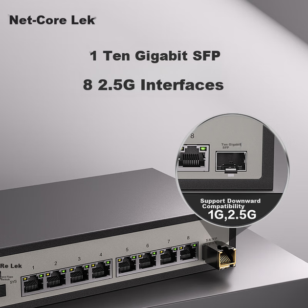 Коммутатор Netcore GS9 управляемый на 8 портов 2.5G и SFP+ 10G - изображение 5