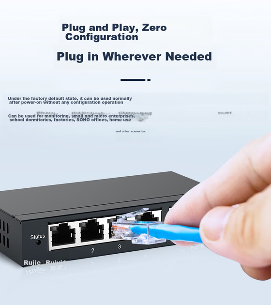 Коммутатор Ruijie RG-ES105GD 5 портов гигабитный неуправляемый - изображение 7