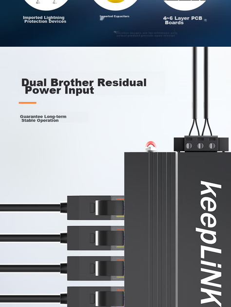 Коммутатор промышленный KeepLINK KP-9000 8-портовый, 100Мбит/с, для DIN-рейки - изображение 9