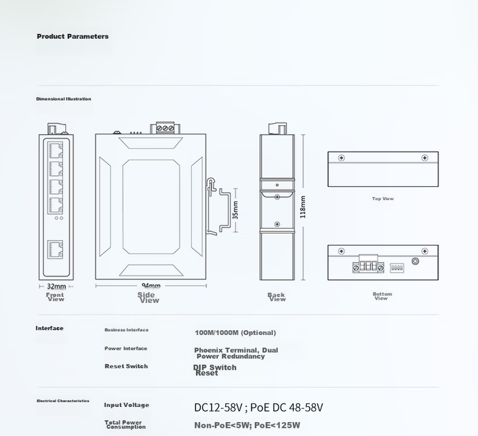 Коммутатор KeepLINK KP-9000 промышленный 100Мбит 5 портов DIN-рейка - изображение 9