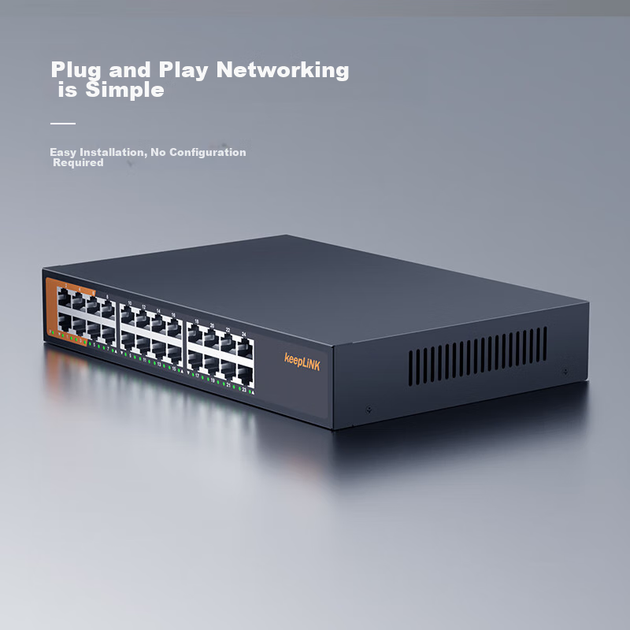 Коммутатор KeepLINK KP-9000 24 порта Full Gigabit, корпоративный - Фото 4 Коммутатор KeepLINK KP-9000 24 порта Full Gigabit, корпоративный - изображение 4