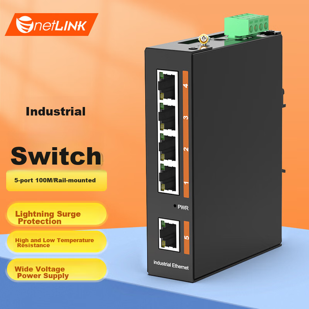 Промышленный коммутатор NetLINK HTB-6000, 5 портов, 100 Мбит/с, DIN-рейка - изображение 4