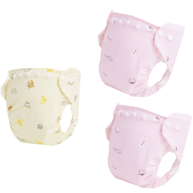 Многоразовые трусики для подгузников Babyprints S (2.5-10 кг), 3 шт, на кнопках, 2 розовых и 1 желтые - Фото 4 Многоразовые трусики для подгузников Babyprints S (2.5-10 кг), 3 шт, на кнопках, 2 розовых и 1 желтые - изображение 4