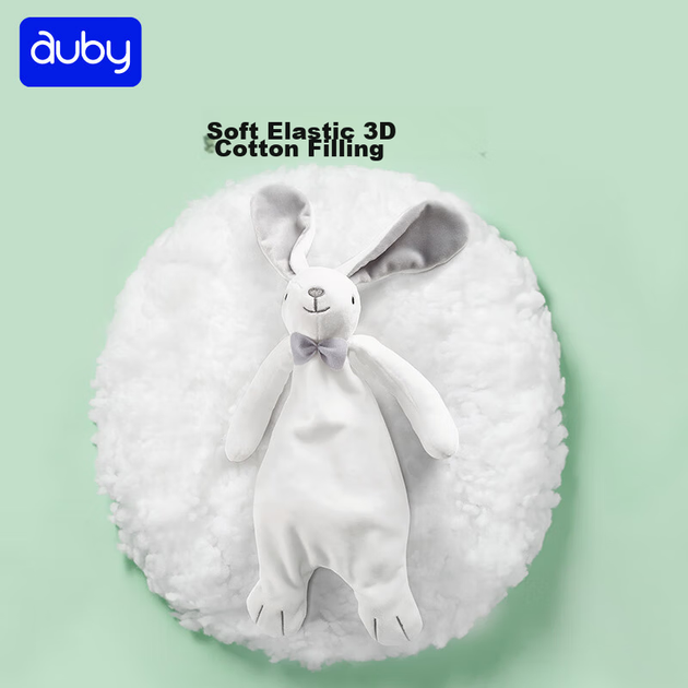 Мягкая игрушка-зайчик Auby для новорожденных, плед-успокоитель для сна малыша, плюшевая кукла-марионетка. Подарок для новорожденных. - изображение 6