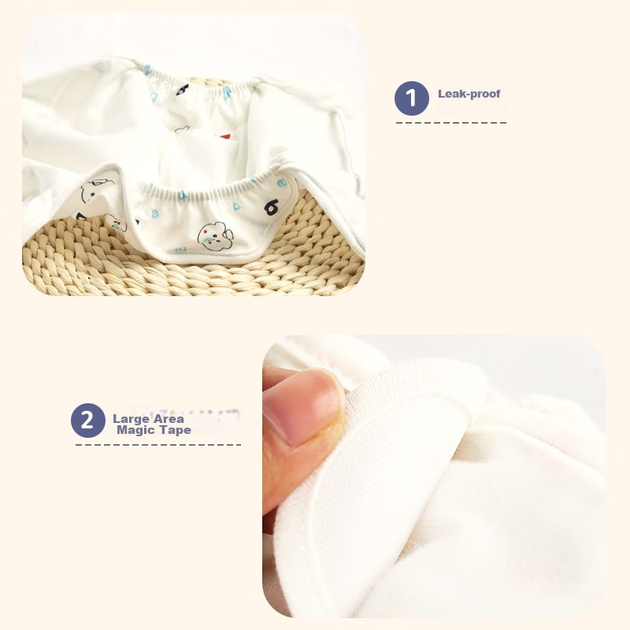 Багаторазові трусики для підгузків Babyprints S (2.5-10 кг), 3 шт, на липучці, 2 сині й 1 жовті - Фото 6 Багаторазові трусики для підгузків Babyprints S (2.5-10 кг), 3 шт, на липучці, 2 сині й 1 жовті - зображення 6